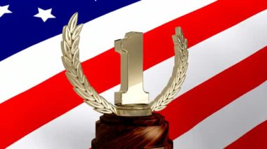 Birinci Throphy Amerikan bayrağı arka plan