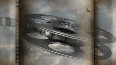 Hareketli tiyatro film kaset gösterilen eski film kaset