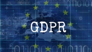 Gdpr mavi animasyonlu arka plan