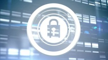 Internet güvenliği dijital animasyonlu arka plan