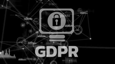 Animasyonlu Emanet simgeleri arka plan Gdpr