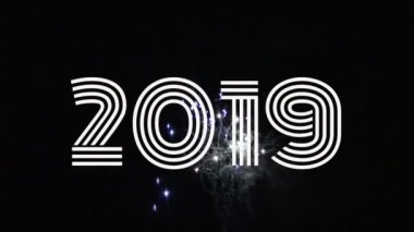 2019 arka plan animasyonlu havai fişek