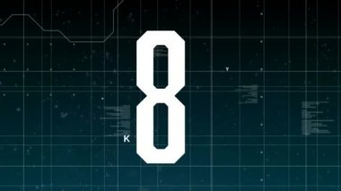 Dijital animasyonlu arka plan animasyonlu geri sayım