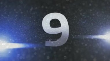 Işıkları ile dijital animasyonlu arka plan animasyonlu geri sayım