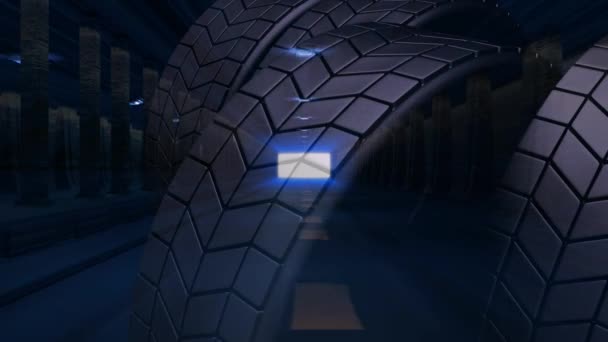 动画街道在晚上对动画汽车车轮 — 图库视频影像