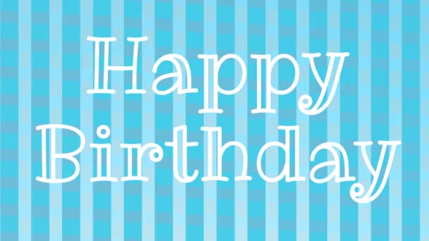 Composito Digitale Buon Compleanno Testo Sfondo Blu — Video Stock