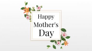 Mutlu anneler günü metin çiçek üzerinde dijital bileşik 