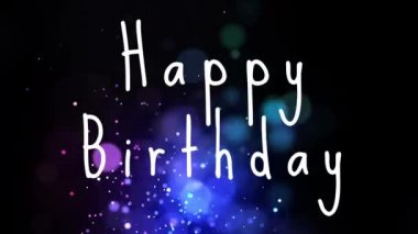 Bokeh ışıkları karanlık bir arka plan ile mutlu yıllar 