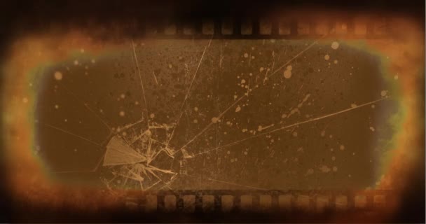 Stara Taśma Film Wyświetlono Animowane Tło — Wideo stockowe