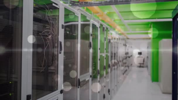 plusieurs cercles bokeh passant par et arrière-plan du serveur 