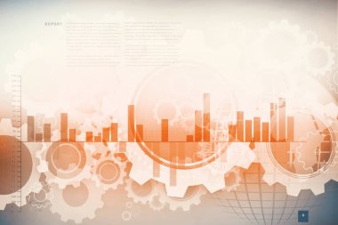 Grafik ve verileri dijital olarak oluşturulan iş arabirimi