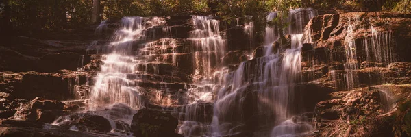 View Waterfall Sunny Day — Stock Photo, Image