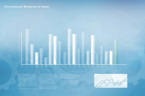 Interfaz Negocio Generada Digitalmente Con Gráficos Datos — Foto de Stock