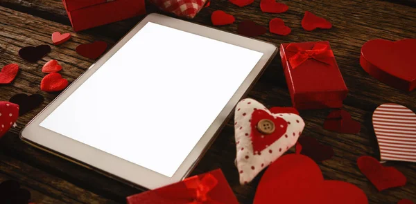 Tablette Numérique Décorations Saint Valentin — Photo