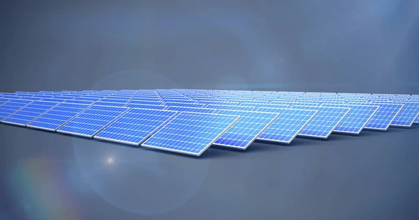 Solární Panely Tmavě Šedé Pozadí — Stock fotografie