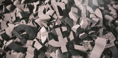 Dolar olarak gri kaya yığını 