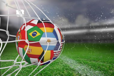 Futbol topu gol futbol sahası close-up karşı net