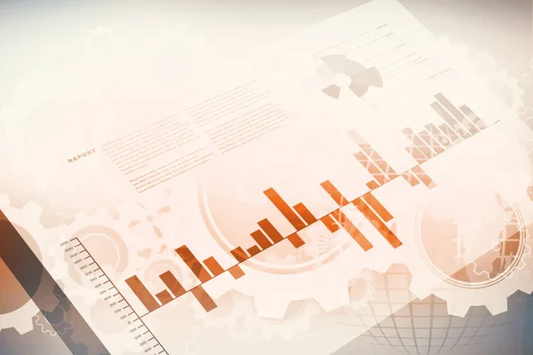 Interfaz Negocio Generada Digitalmente Con Gráficos Datos —  Fotos de Stock