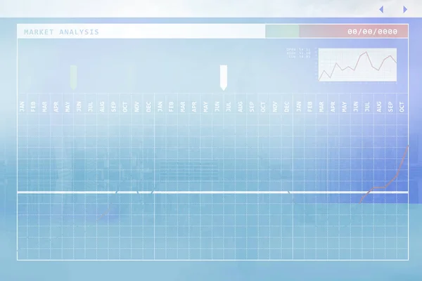 Interfaz Negocio Generada Digitalmente Con Gráficos Datos — Foto de Stock