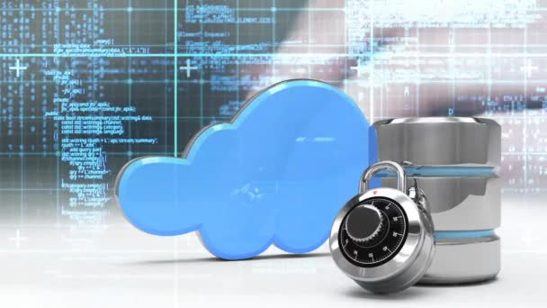 Composito Digitale Del Vano Cloud Storage — Video Stock