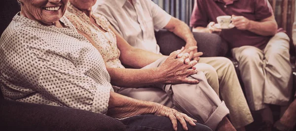 Portrait Group Seniors House — Stock Photo, Image