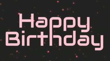 İyi ki doğdun animasyon siyah ve yıldız zemin ile