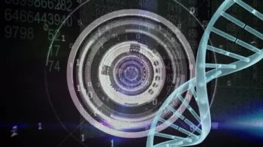 Dijital olarak animasyonlu Dna sarmalının ile ikili şifre doğru ekran geliyor 