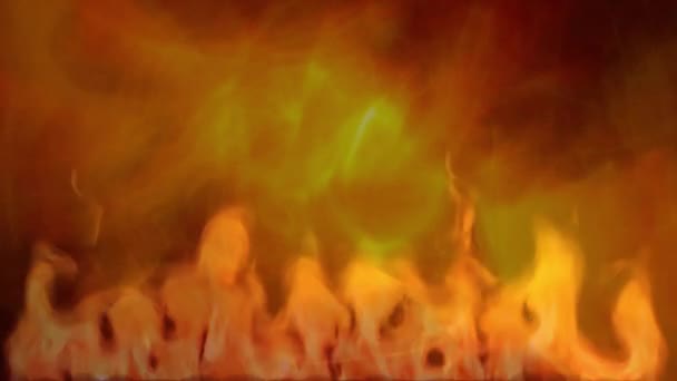 Digitális Animáció Hamis Tűz Lángok Háttér — Stock videók