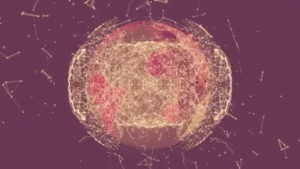 Цифровая Композитная Трехмерная Иллюстрация Подробной Виртуальной Планеты Земля — стоковое видео