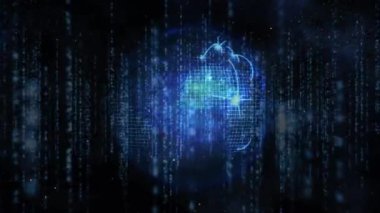 Hologram Dünya'nın dijital bileşik ağ arabirimi gösterimi ile kombine