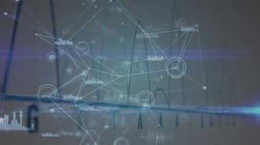 Grafik ve hareketli, takımyıldızı bağlı dönüm daire dijital bileşik