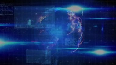Hologram veri arabirimi gösterimi ile birlikte Dünya'nın dijital bileşik