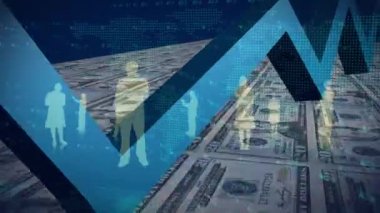 Dijital olarak oluşturulan dolar faturaları şekil veri dijital bileşik