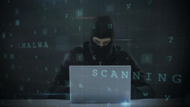 Composite numérique de pirate contre l'illustration de données virtuelles 