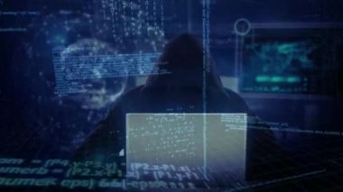 Sanal veri gösterimi karşı hacker dijital bileşik