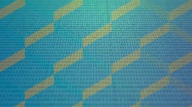 Dijital Animasyon renkli bir ikili kod ile yüksek hızlı kaydırma ve rengini değiştirme