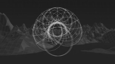 Dijital olarak sarmal Animasyon 3d çöl manzara karşı arka planda oluşturulan