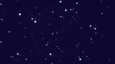 Ekranın doğru hareket parlak küçük daireler ile dijital olarak oluşturulan nabız gibi atan daire