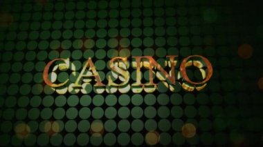 Dijital bileşik kelime Casino karşı yeşil lekeli arka plan siyah gölgeli üç boyutlu yazı