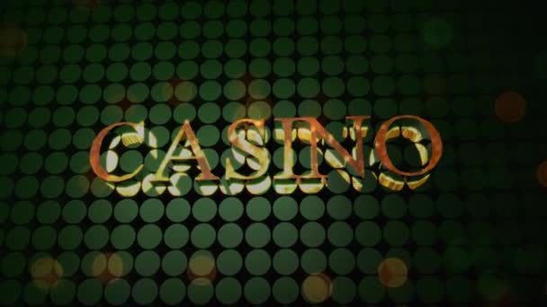 Compuesto Digital Palabra Casino Tres Dimensiones Fuente Con Sombra Contra — Vídeos de Stock