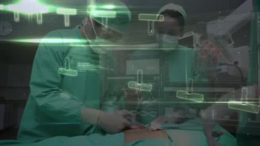 Çok etnik cerrahlar Dna ön plan üzerinde oluşan iken hasta üzerinde çalışma Grubu'nun dijital bileşik