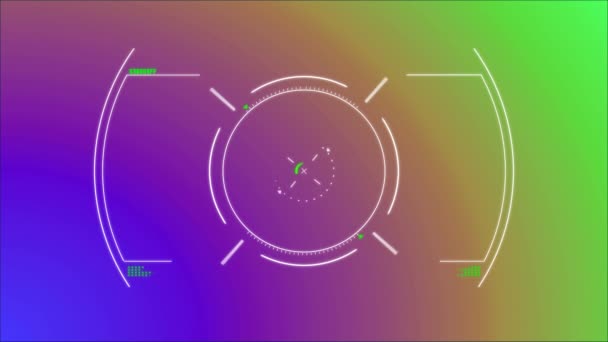 Composite numérique de la cible axée sur fond coloré 