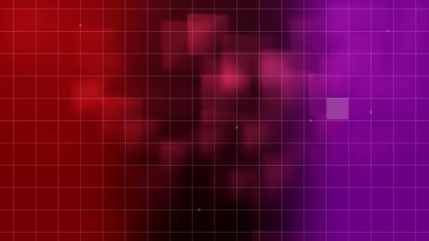 Digitally Aniamted Grid Pattern Pink Decor Pink Red Background — Stock Video