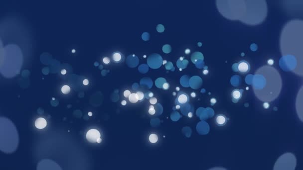 深蓝色背景上的暗色和透明蓝调气泡的数字组合 — 图库视频影像