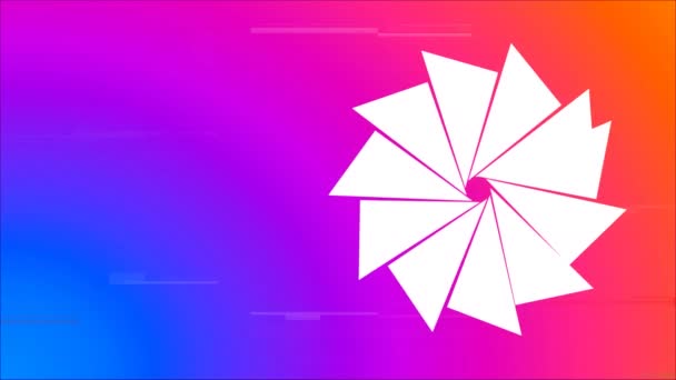 Compuesto Digital Triángulos Que Forman Sol Sobre Fondo Colorido — Vídeo de stock