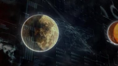 Système Solaire Avec Le Soleil Et Les Planètes Vidéo