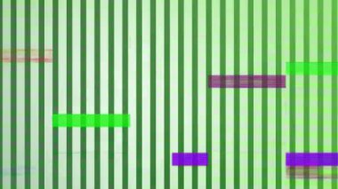 Renkli cızırtı şeridi yeşil ve gri ızgara desen karşı dijital bileşik