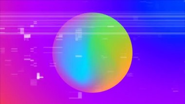 Ön görünüm çok renkli topu pembe üzerinden gölge karşı arka planda mor için