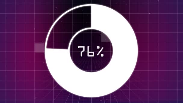 Digitale Composiet Van Het Downloaden Van Tot 100 Procent Cirkel — Stockvideo