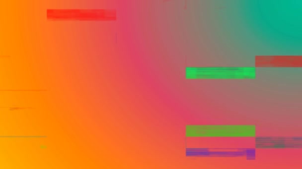 Cyfrowy Kompozytowy Kolorowy Retro Trzask Kolorowe Tło — Wideo stockowe
